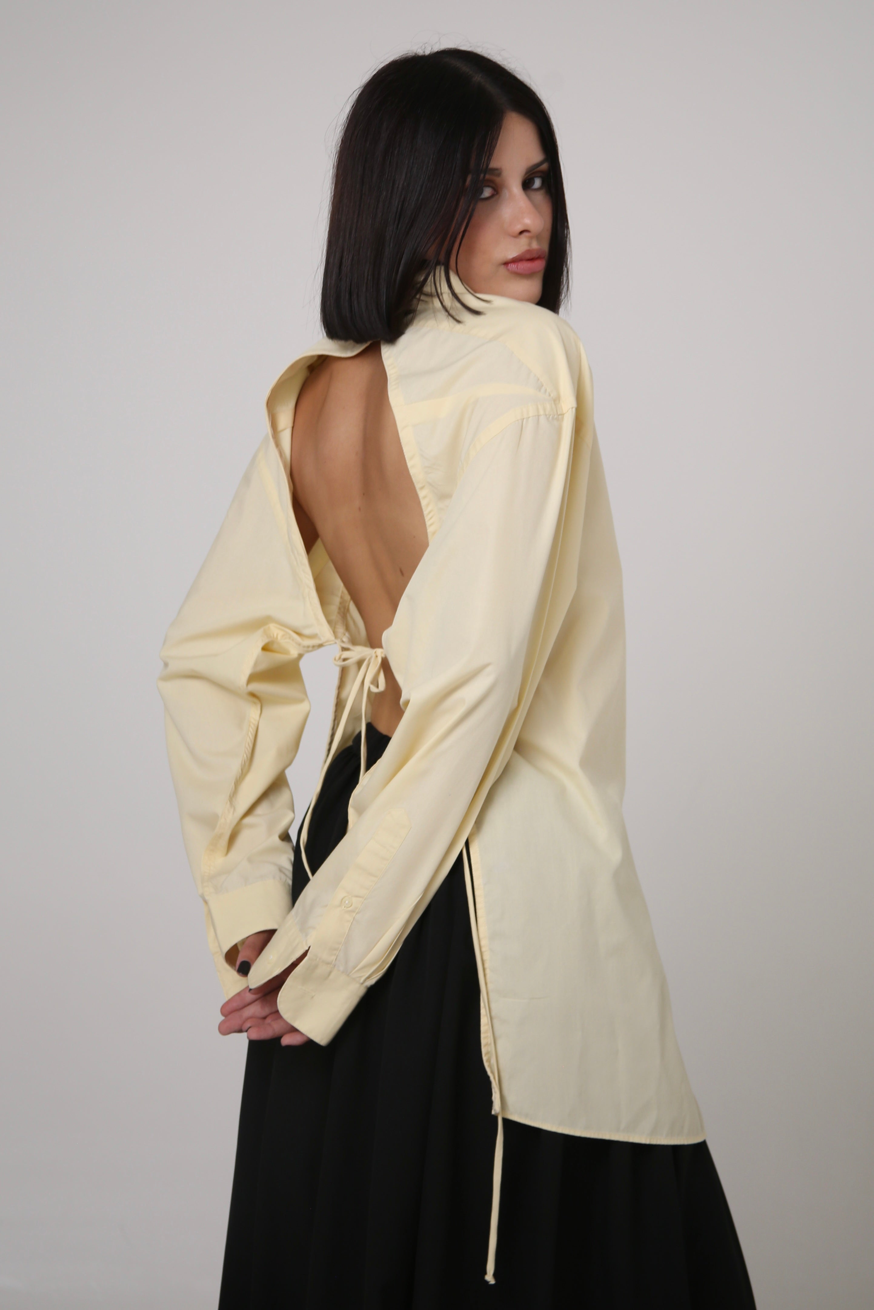 CAMISA SENAKA - TALLA M - AMARILLA