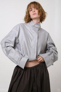 CAMISA NEKKU - TALLA M/L - GRIS TEXTURA RAYAS
