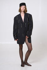 Cargar imagen en el visor de la galería, BLAZER MAI - TALLA M - GRIS OXFORD
