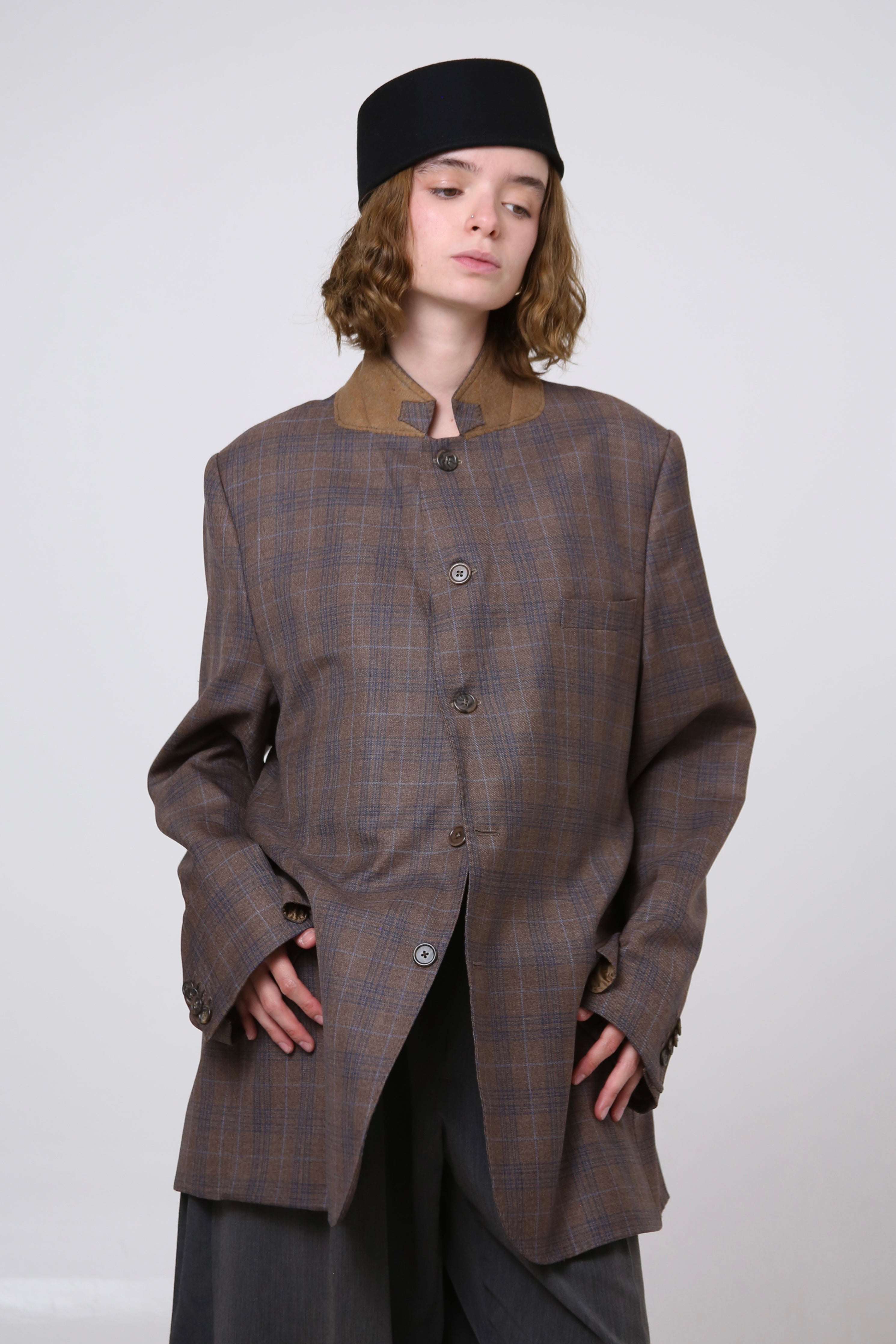 BLAZER GUNJIN - TALLA M - CAFE