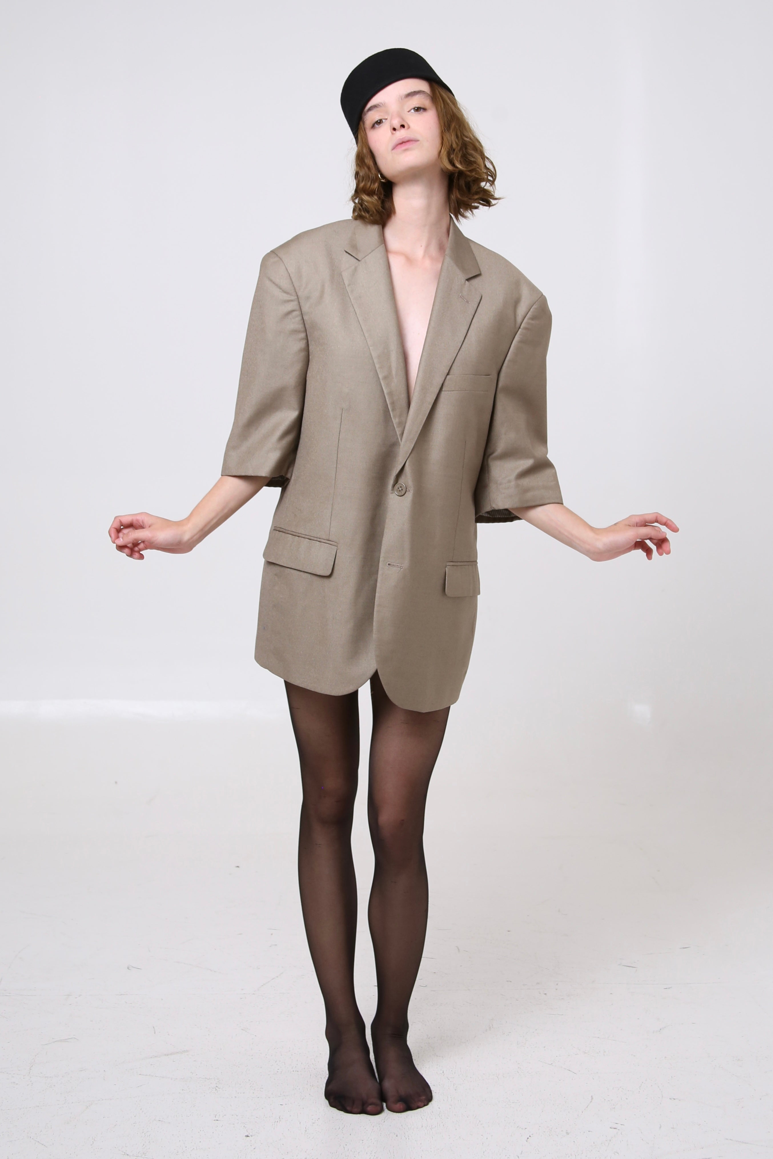 BLAZER HAN - TALLA M - BEIGE