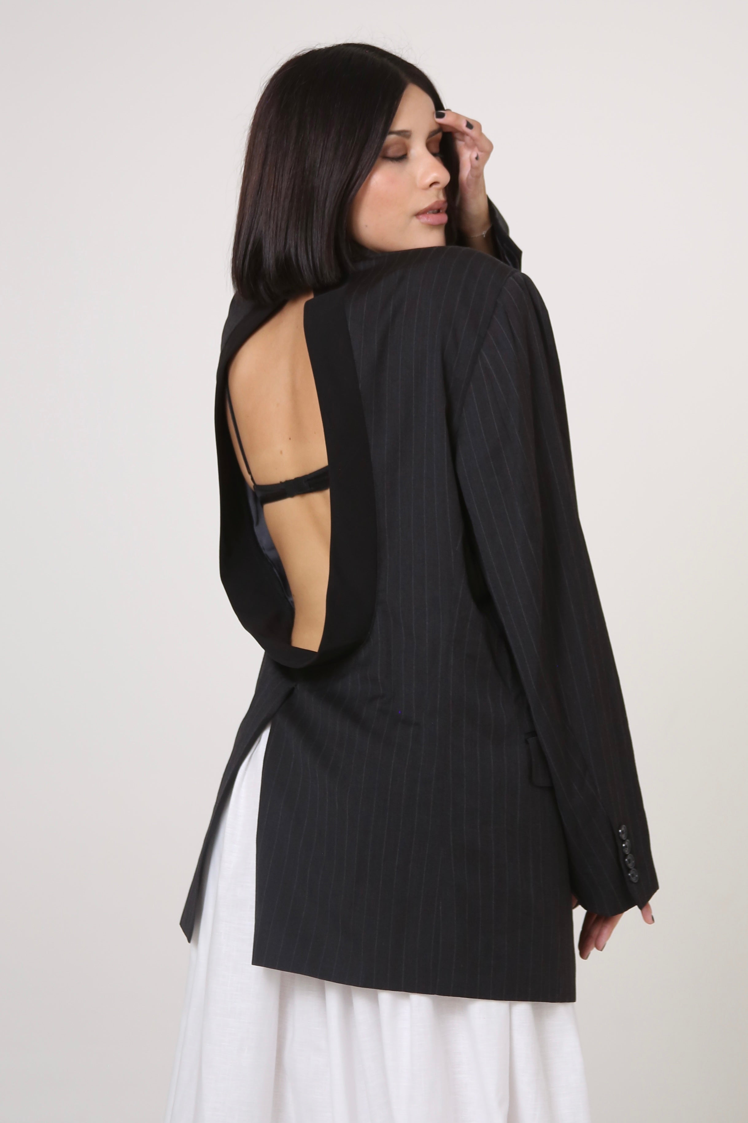 BLAZER ENSO - TALLA L - GRIS OXFORD RAYA DIPLOMÁTICA