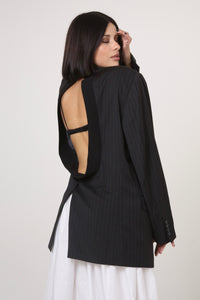 BLAZER ENSO - TALLA L - GRIS OXFORD RAYA DIPLOMÁTICA