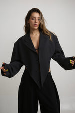 Cargar imagen en el visor de la galería, BLAZER PIKU - TALLA L - GRIS
