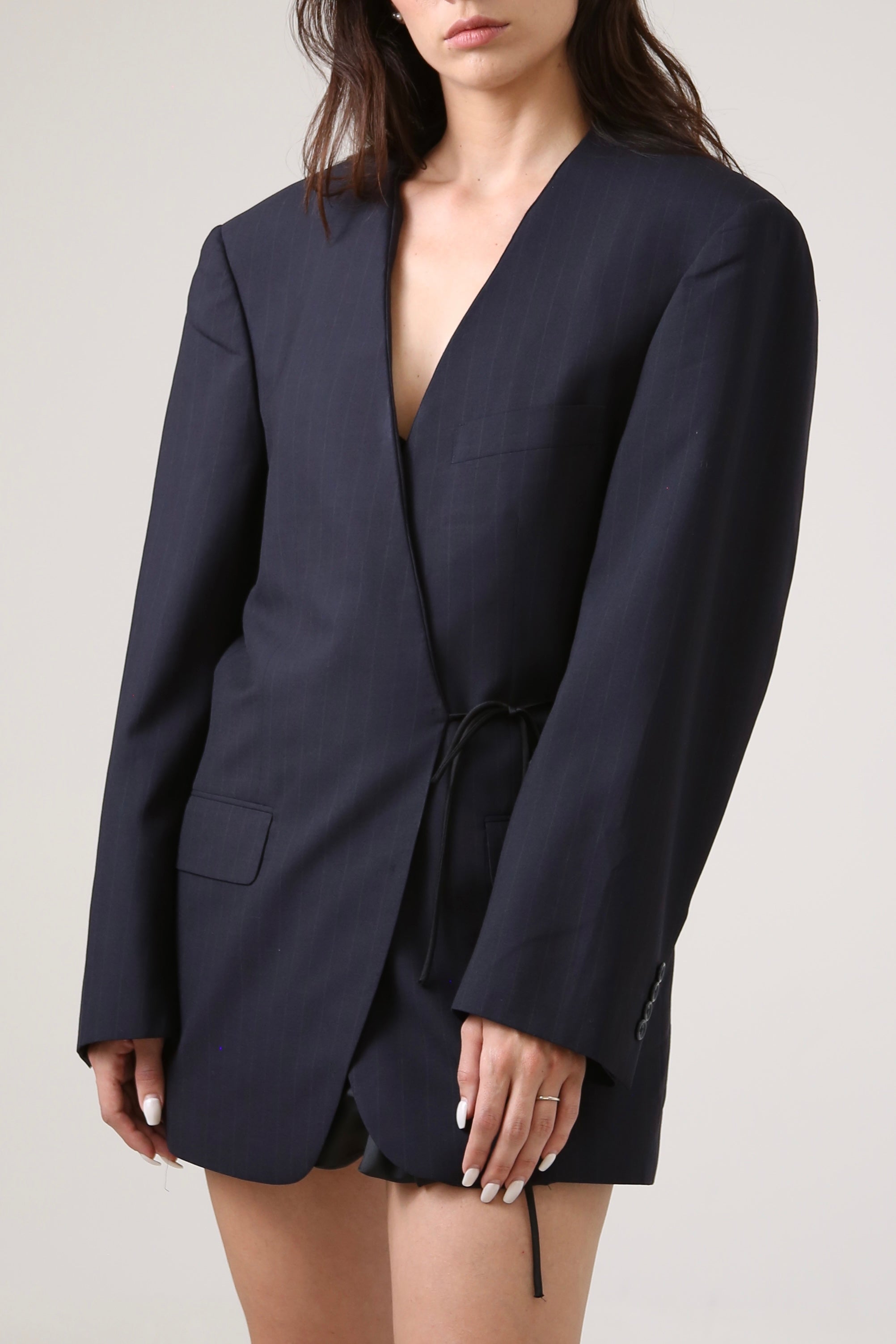 BLAZER KIMONO - TALLA L - AZUL MARINO RAYA DIPLOMÁTICA
