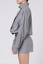 Cargar imagen en el visor de la galería, CAMISA NEKKU - UNITALLA - PATA DE GALLO NEGRO CON BLANCO
