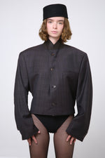 Cargar imagen en el visor de la galería, BLAZER JIN - TALLA M - CAFE
