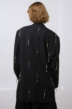 Cargar imagen en el visor de la galería, BLAZER MAI - TALLA M - NEGRO
