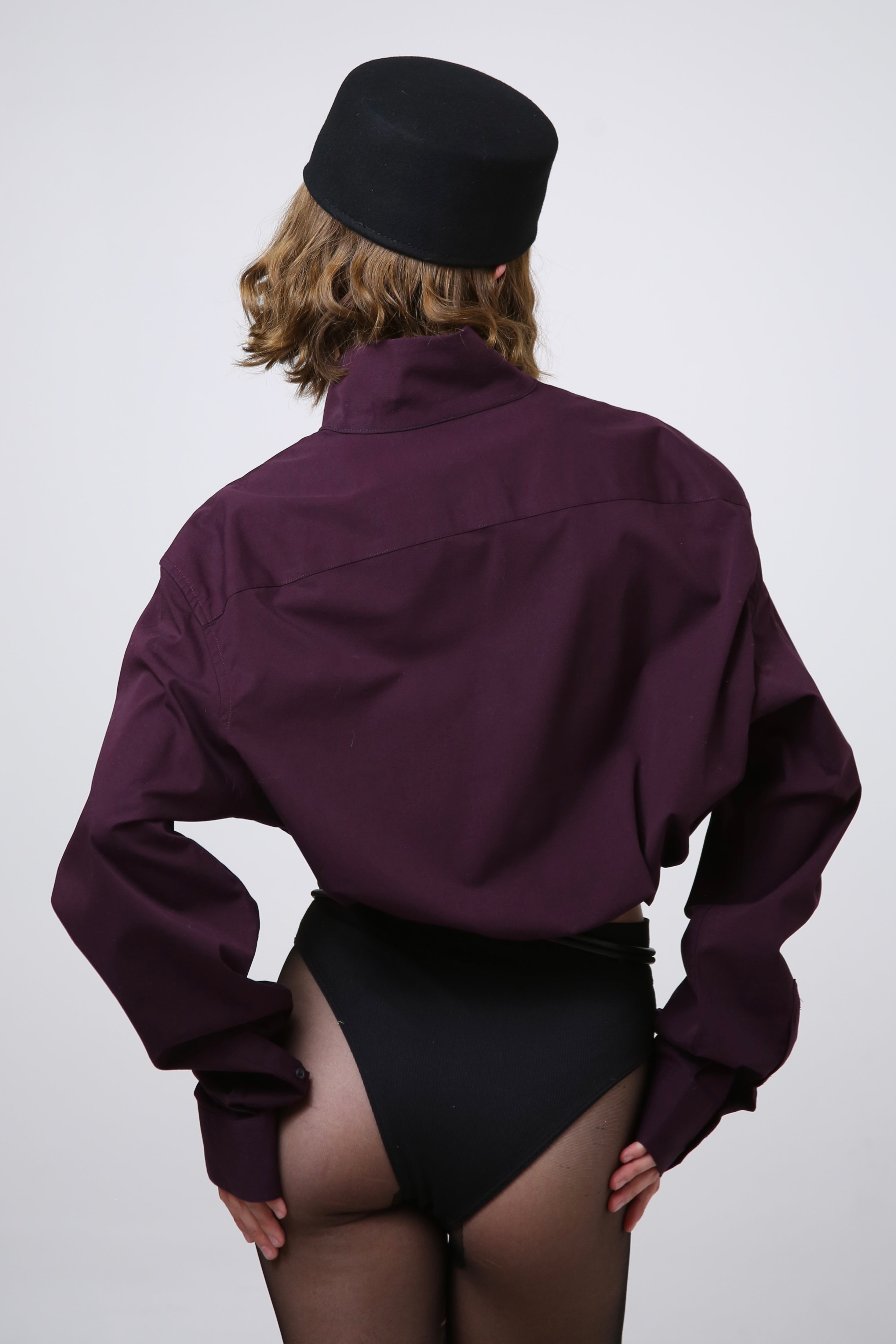 CAMISA NEKKU - TALLA S/M - VINO