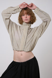 CAMISA NEKKU - TALLA S/M - AMARILLA CUADROS
