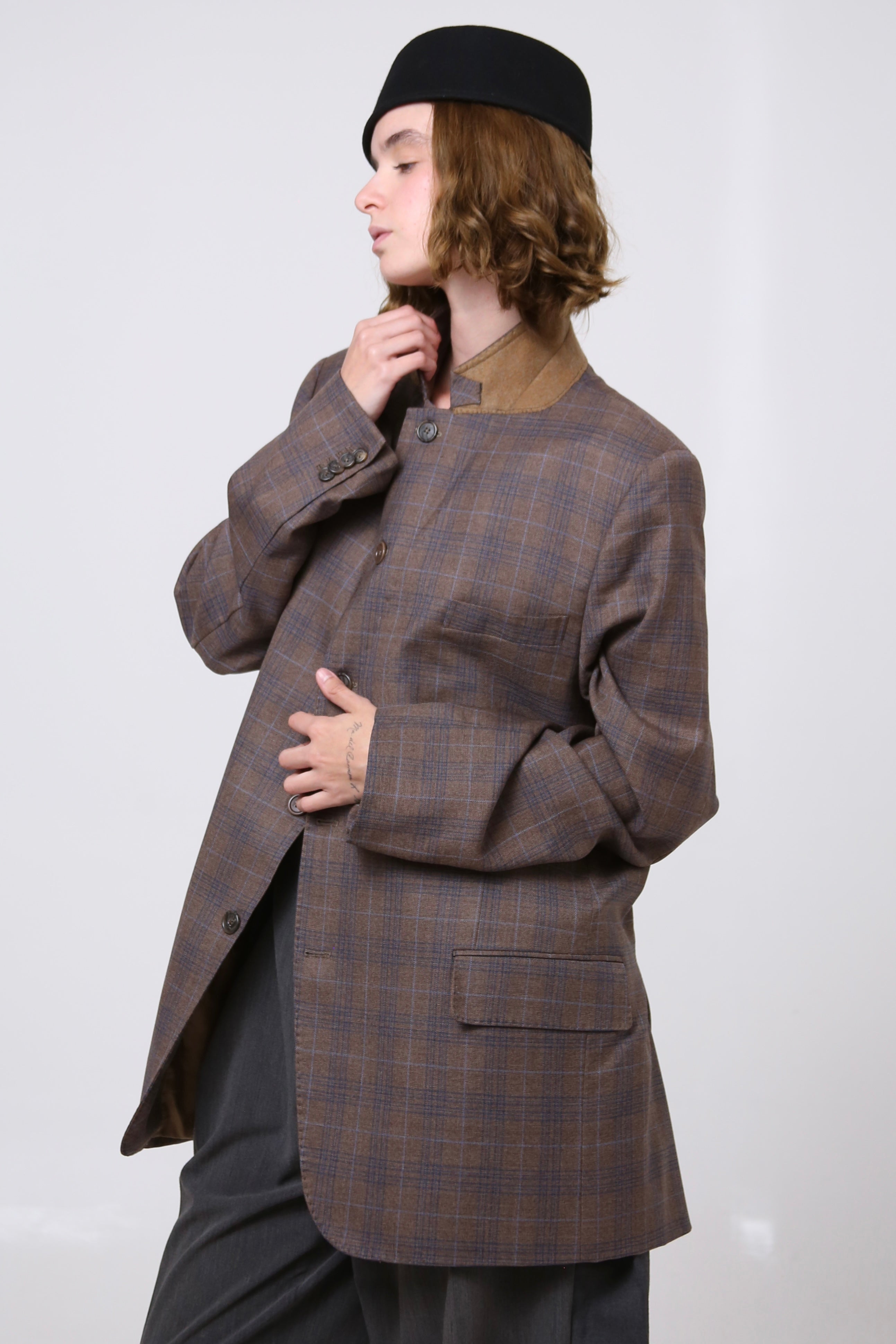 BLAZER GUNJIN - TALLA M - CAFE