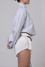 Cargar imagen en el visor de la galería, CAMISA NEKKU - UNITALLA - BLANCA RAYAS AZULES
