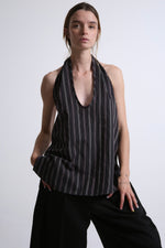 Cargar imagen en el visor de la galería, TOP NATSU - TALLA S/M - NEGRA RAYAS
