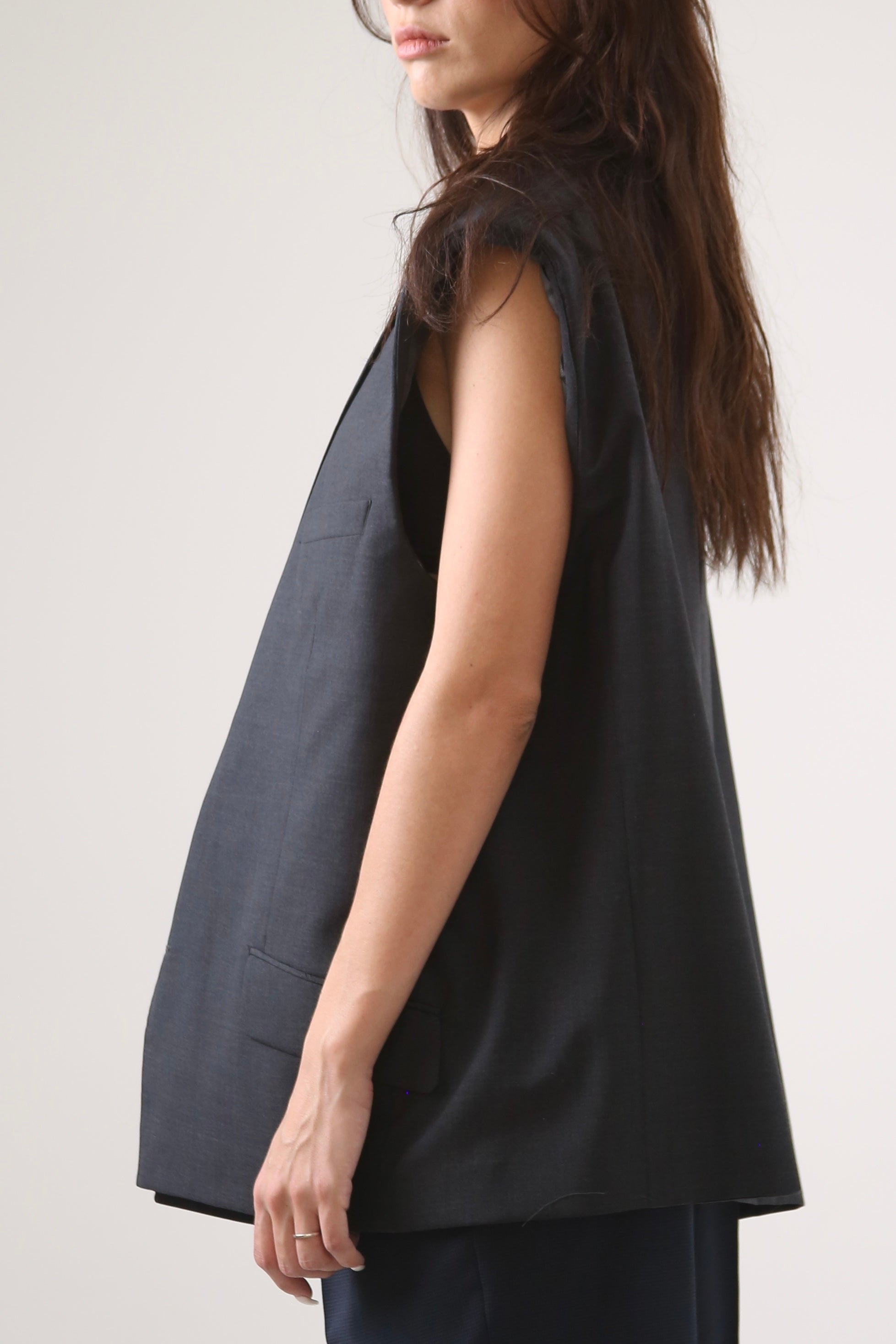 VEST HYO - TALLA L - GRIS OXFORD