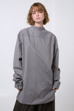 Cargar imagen en el visor de la galería, CAMISA ENSO - TALLA M - GRIS RAYAS
