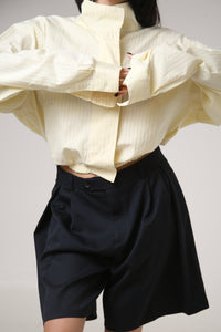 CAMISA NEKKU - TALLA M - AMARILLO TEXTURA RAYAS