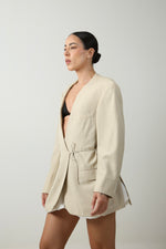 Cargar imagen en el visor de la galería, BLAZER KIMONO - TALLA M - BEIGE
