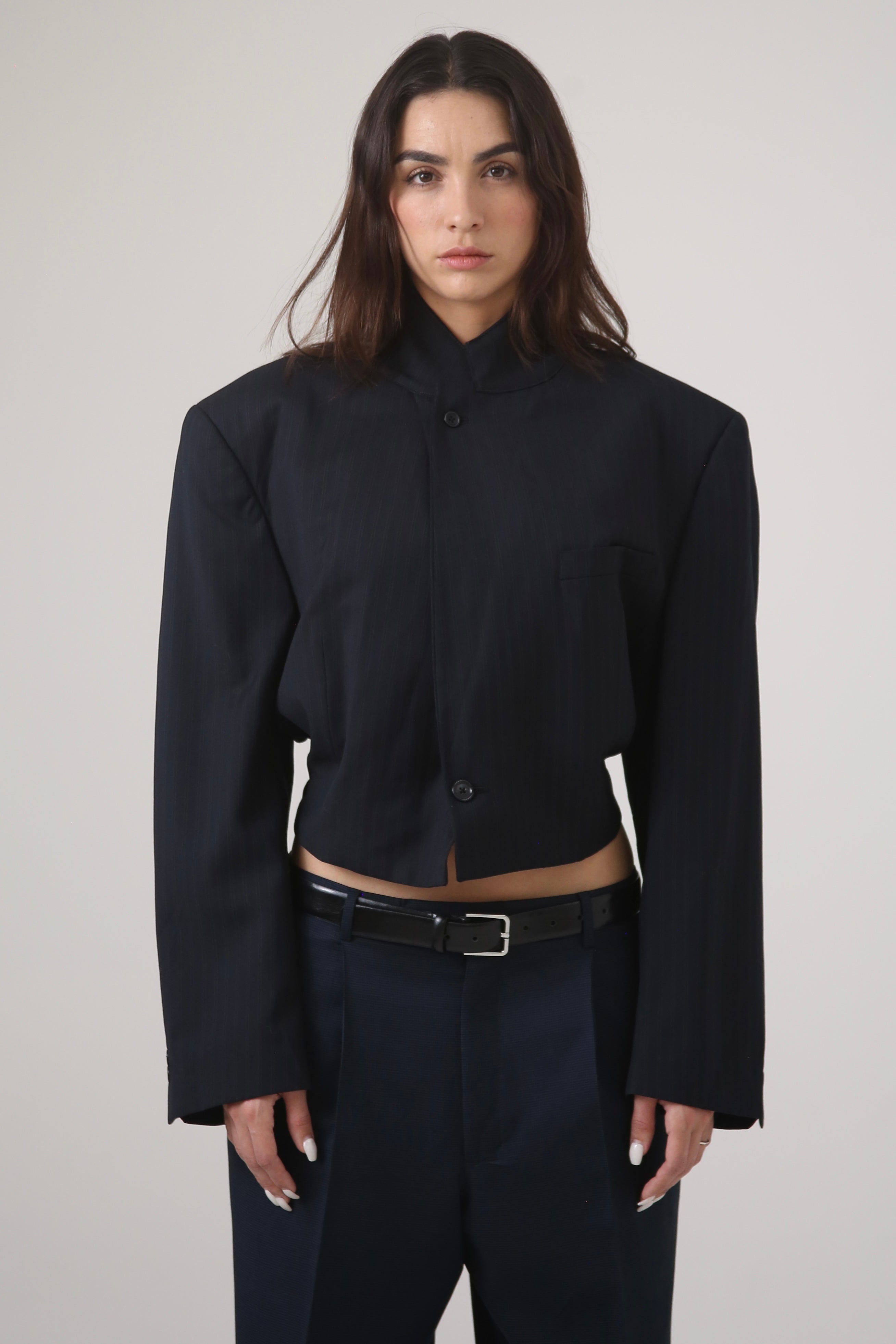 BLAZER - TALLA M - AZUL MARINO RAYA DIPLOMÁTICA