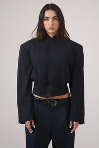 BLAZER - TALLA M - AZUL MARINO RAYA DIPLOMÁTICA