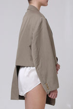 Cargar imagen en el visor de la galería, BLAZER SOMA - TALLA L - BEIGE RAYAS
