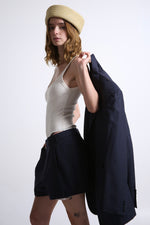 Cargar imagen en el visor de la galería, MINI SHORTS - TALLA M - AZUL RAYAS
