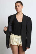 Cargar imagen en el visor de la galería, BLAZER KOTO - TALLA S - GRIS OXFORD RAYAS
