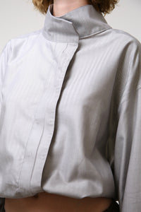 CAMISA NEKKU - TALLA M/L - GRIS TEXTURA RAYAS