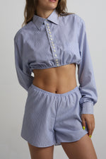 Cargar imagen en el visor de la galería, SET BOTAN - TALLA XS - AZUL RAYAS
