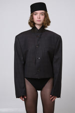 Cargar imagen en el visor de la galería, BLAZER JIN - TALLA M - CAFE
