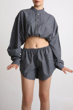 Cargar imagen en el visor de la galería, SET BOTAN - TALLA S/M - GRIS
